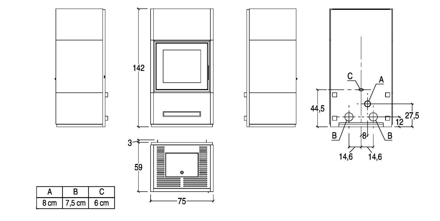 Пеллетная печь с WiFi Piazzetta ARCH-00016547 - Вид №2