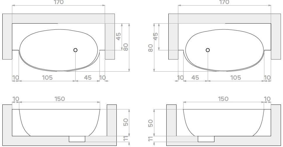Relax Design Полуавтоматическая овальная ванна из luxolid® Ovo sun-id-1452817 - Вид №1