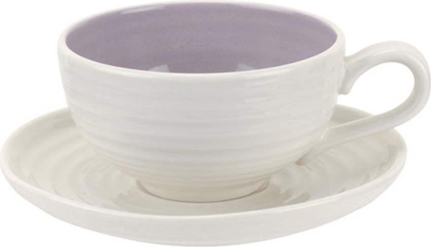 10624130 Portmeirion Чашка чайная с блюдцем Portmeirion "Софи Конран для Портмейрион" 200мл (вишневая) Фарфор 