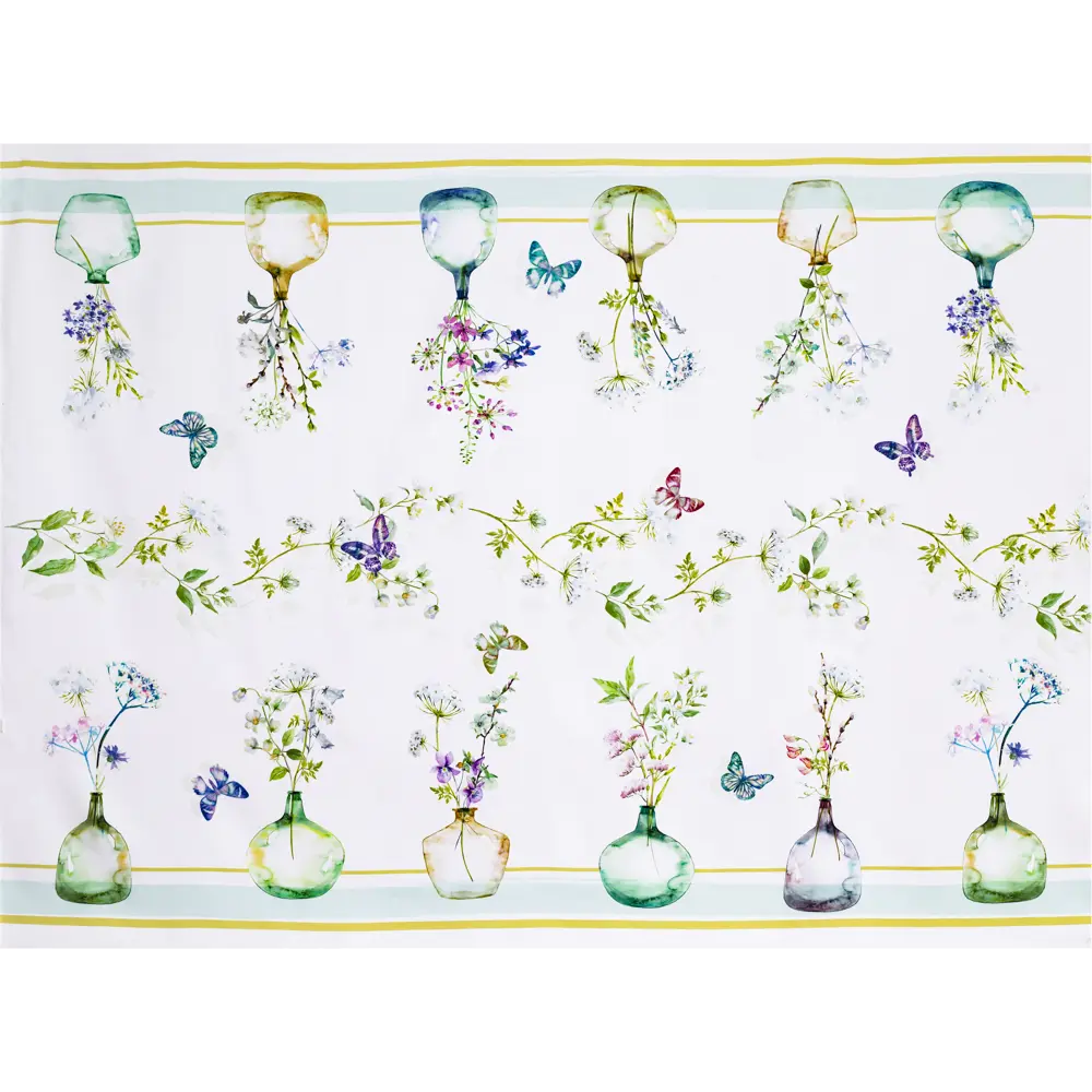 Скатерть "Вазы", прямоугольная, 140x180 см, цвет голубой GARDEN STLM-2122963 - Вид №1