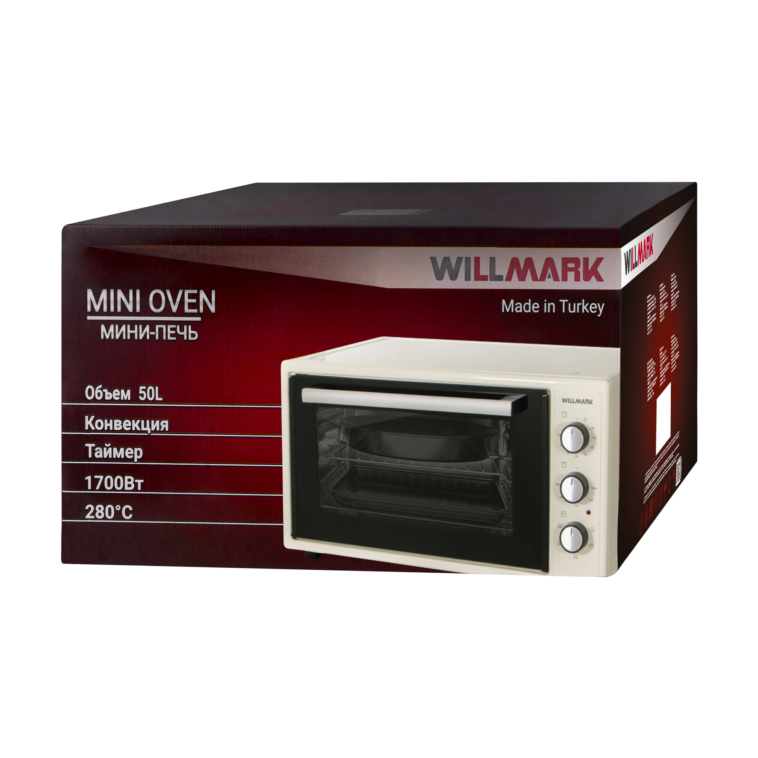 9269557 Мини-печь WILLMARK WOF-505R бежевый STDN-0085687 - Вид №5