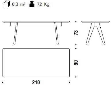 Moroso Прямоугольный стол из мдф и массива дерева Mathilda sun-id-1365277 - Вид №1