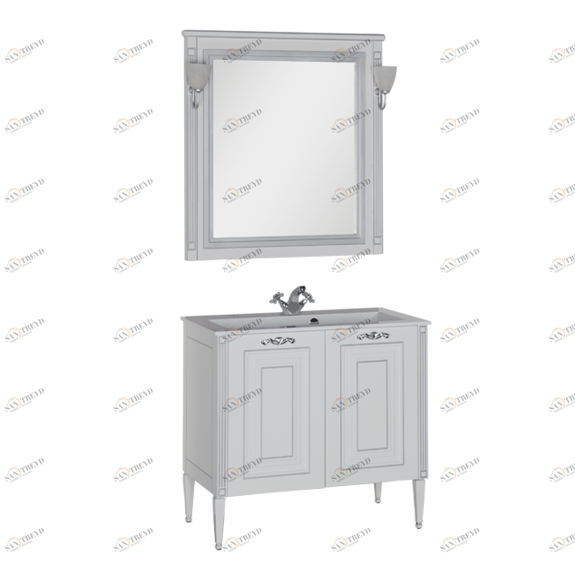 Комплект мебели Aquanet Паола 90 белый ПАЛЛАДА 00182133