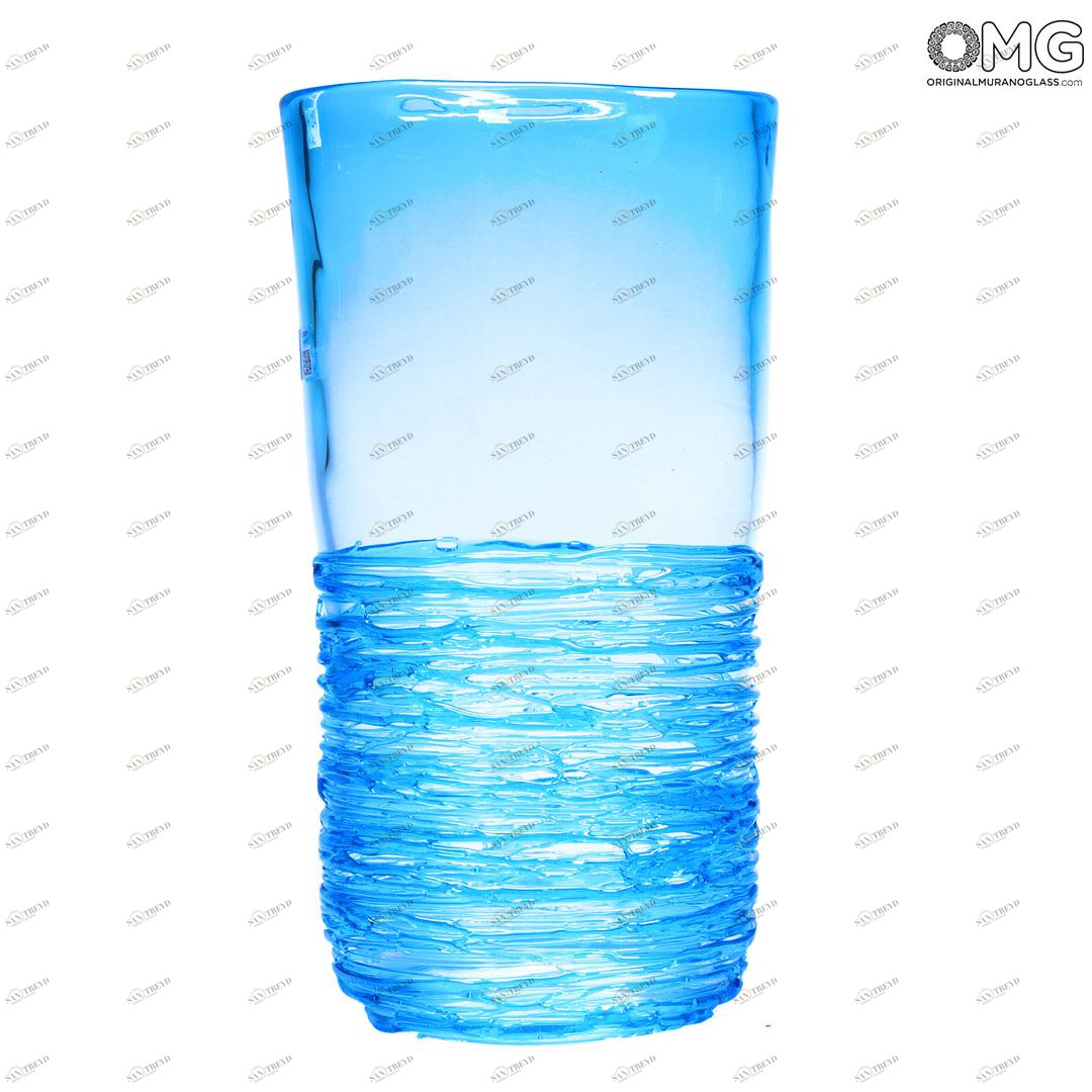 4566 ORIGINALMURANOGLASS Ваза Филанте Арктик - муранское стекло OMG 16 см 