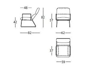 Тканевое кресло с подлокотниками SANCAL ARCH-00070638 - Вид №2