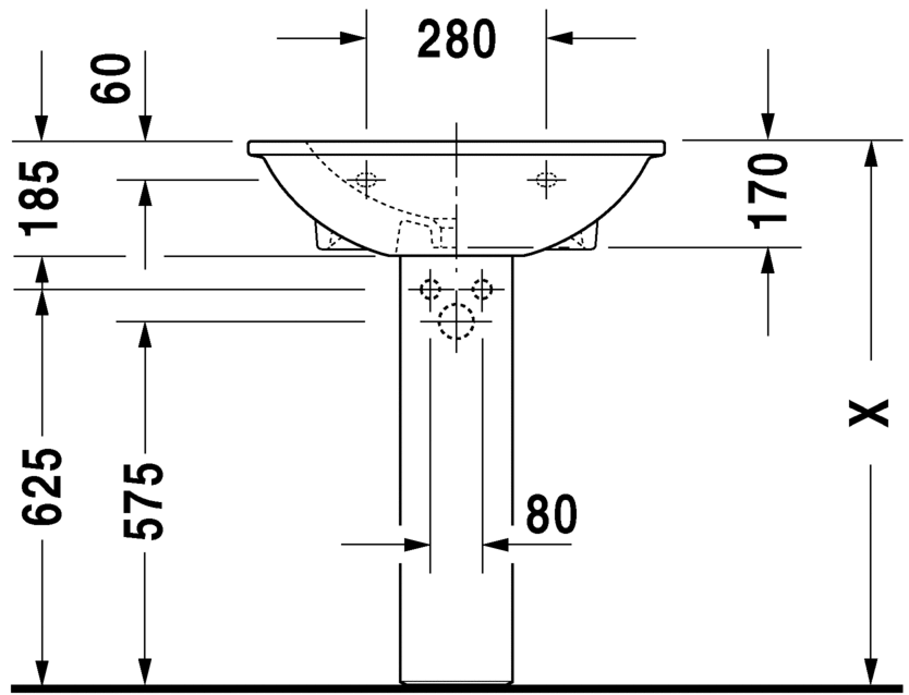 2621650000 Подвесная раковина настенная овальная Duravit Darling New - Вид №4