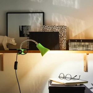 INSPIRE Salta — регулируемая настольная лампа на прищепке в фисташковом цвете 84756124