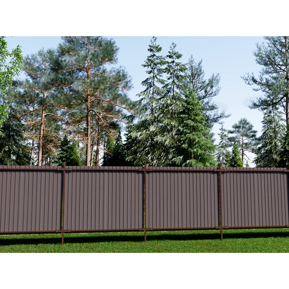 Профнастил С8 0.35 мм 1200x2000 мм RAL 8017 коричневый Santreyd STLM-2009674 - Вид №4