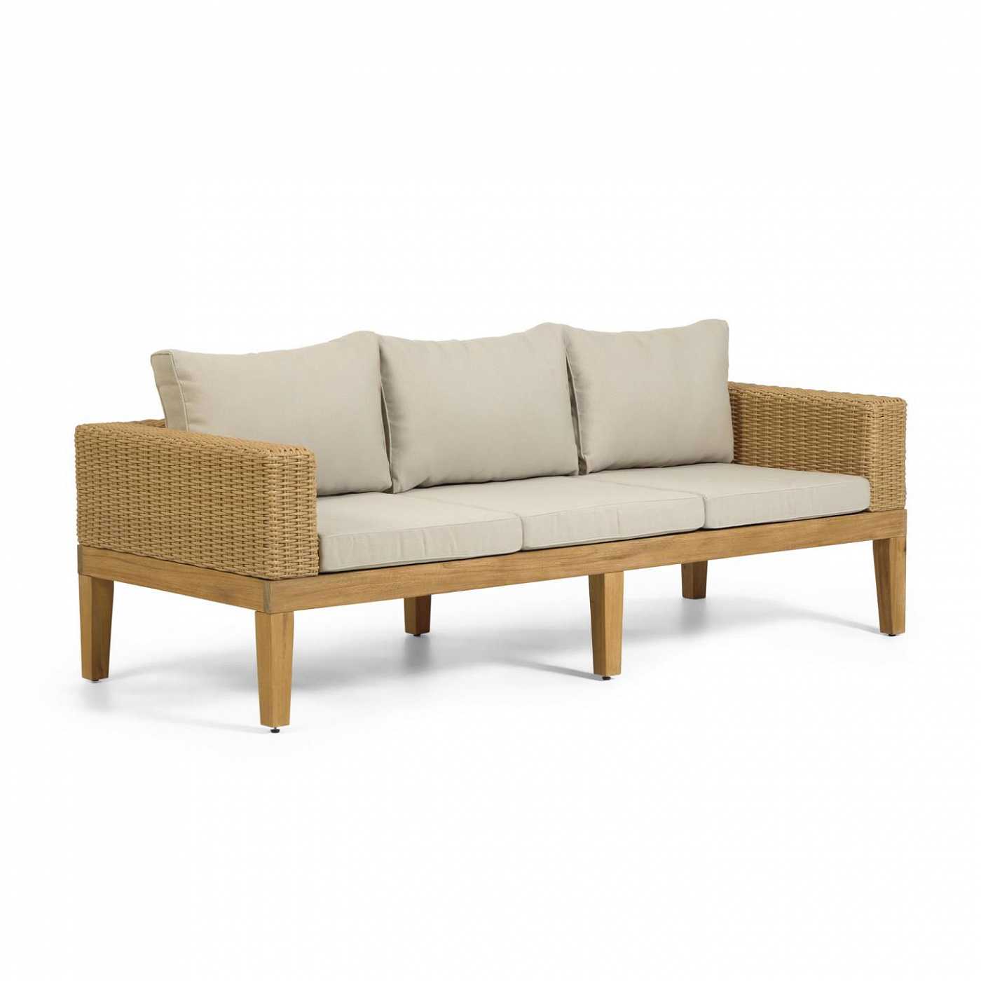 097573 Диван Giana из массива акации и ротанга 193 см La Forma GIANA  - Вид №4