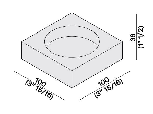 ARCH-00121238 Полка на борт ванны LUCE DI CARRARA элемент - Вид №3