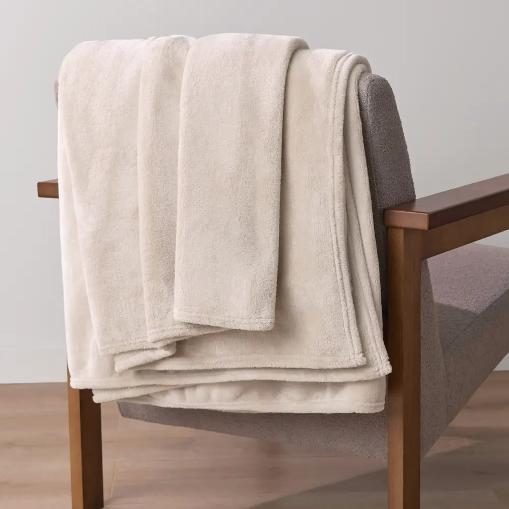 Плед KREAFORTA Flandria 200x220 см микрофибра цвет бежевый STLM-2203245