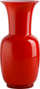10648117 VENINI Ваза Venini "Сатин" 36см (красная) Стекло