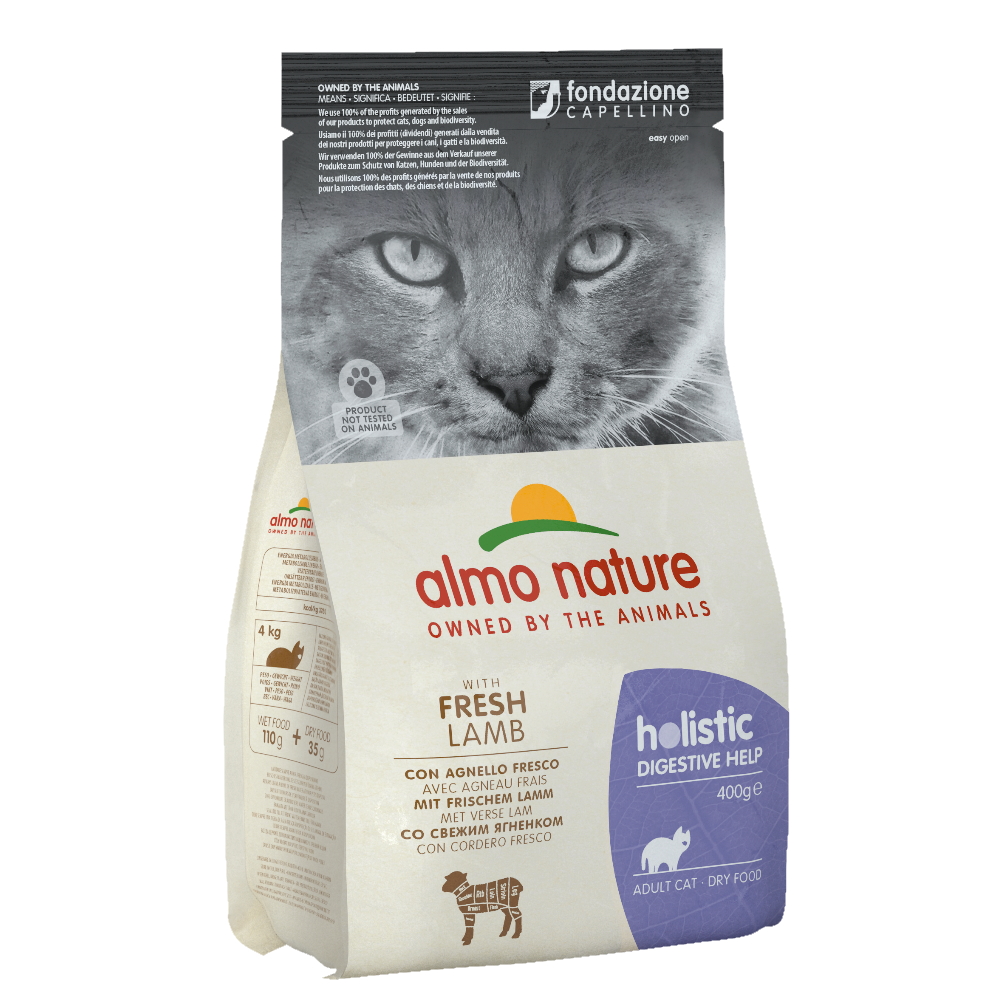 ПР0059758 Корм для кошек Holistic-Digestivehelp профилактика заболеваний ЖКТ, ягненок сух. 400г Almo Nature 