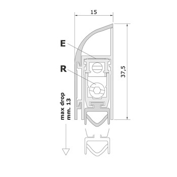 Автоматический порог Comaglio COMAX 1750 Santreyd LK01-799