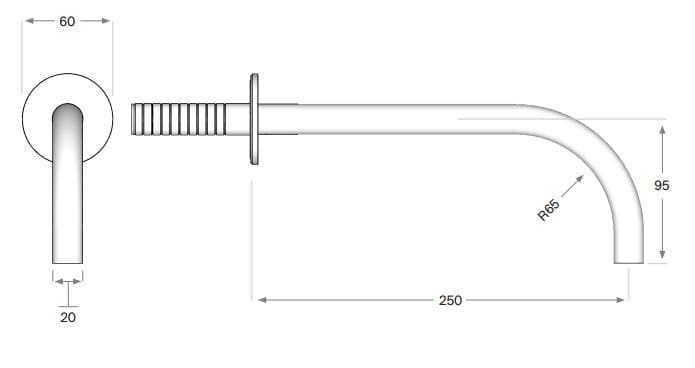 Настенный смеситель для раковины из нержавеющей стали с 3 отверстиями COCOON Maison ARCH-00121384 - Вид №3