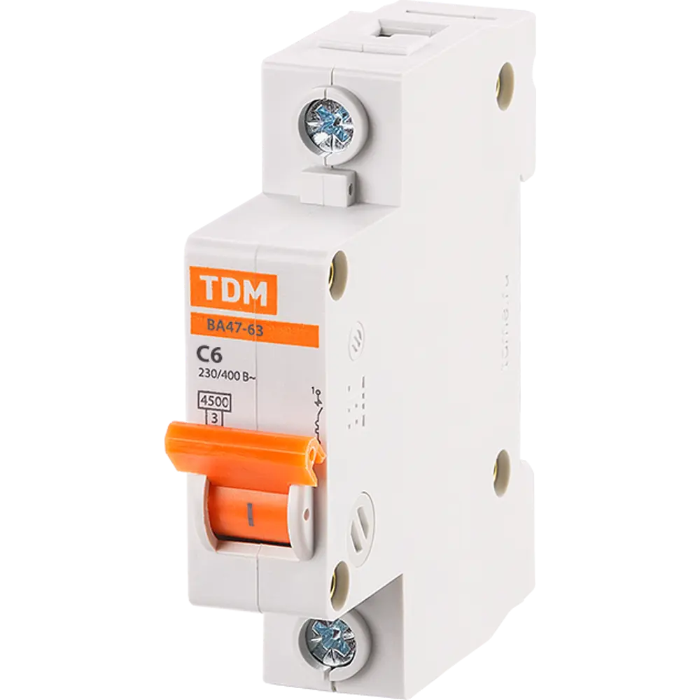 Автоматический выключатель TDM Electric ВА47-63 6А для защиты от перегрузок 84399463 STLM-0049237
