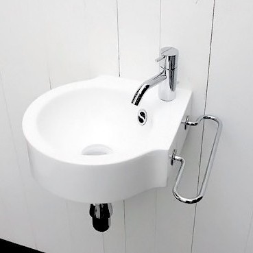 46049 Подвесная раковина настенная овальная Rapsel  белая  - Вид №4