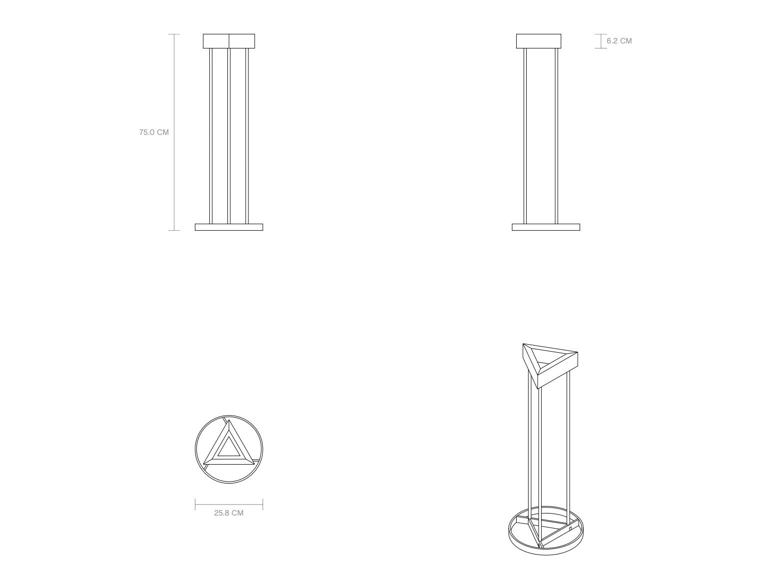 Алюминиевая пепельница для офиса Phantom Hands Джеффри Бава ARCH-00046660 - Вид №4