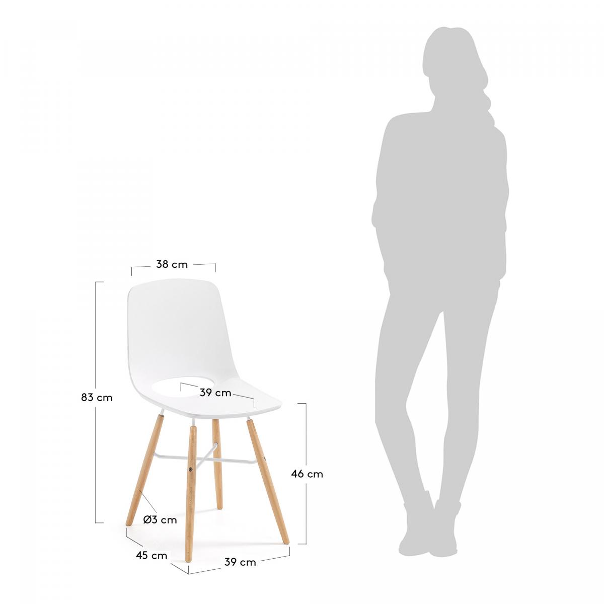 052594 Стул пластик белый La Forma Kint  - Вид №3