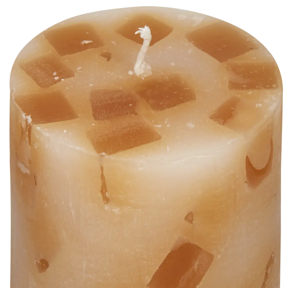 89369071 Свеча столбик ароматизированная Сандал бело-коричневая 13 см STLM-0818779 Santreyd  - Вид №1