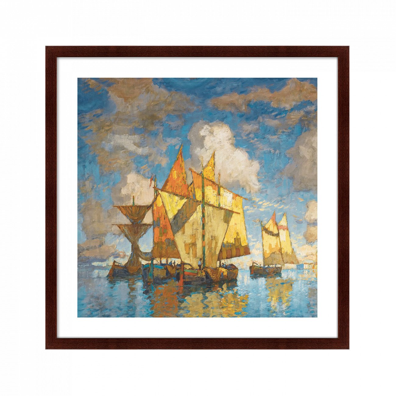 Картина: FISHING BOATS IN THE LAGOON, VENICE, 1941г. КАРТИНЫ В КВАРТИРУ  264216 Разноцветный  - Вид №1