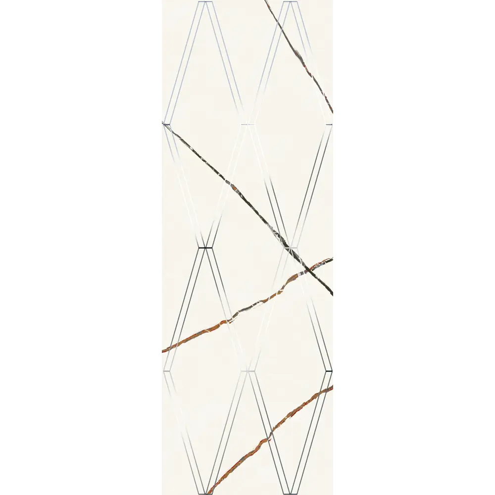 Декор настенный Bianco Covelano Rombi 24.2x70 см, цвет белый Santreyd STLM-2210571
