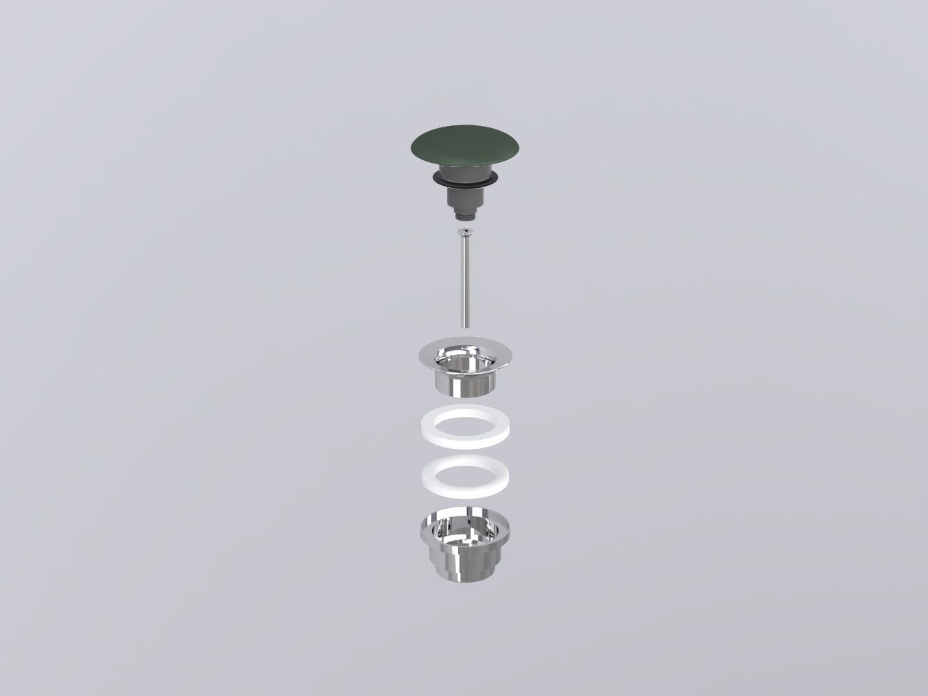 PIL01-MU Универсальный донный клапан click/clack хром с керамической крышкой cielo Запасные части и аксессуары Ceramica Cielo