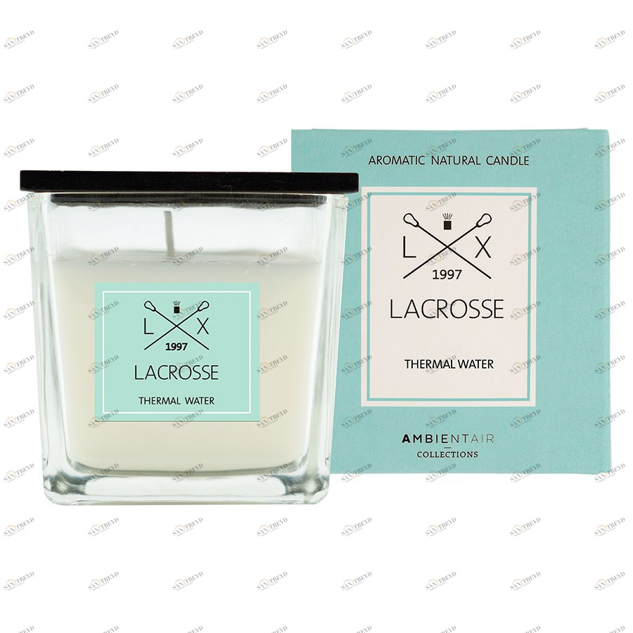 Свеча ароматическая в стекле 8х8 см "Термальный источник" Lacrosse AMBIENTAIR  00-3880975 Голубой 