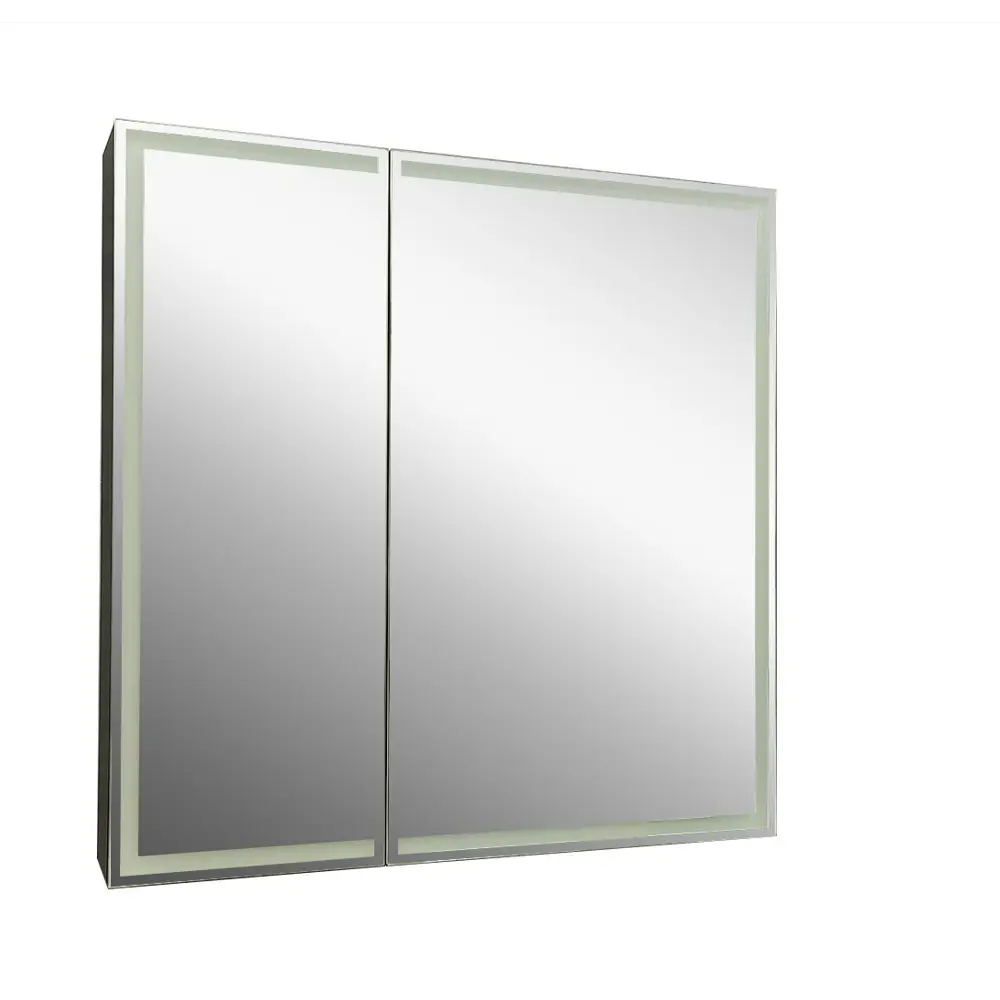 Шкаф зеркальный подвесной Montero Black LED с подсветкой 80x80 см цвет черный 89180065 STLM-2074280 Santreyd - Вид №1