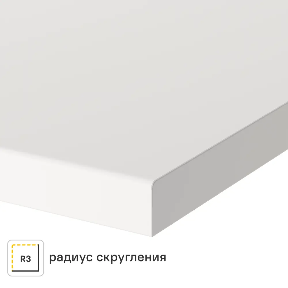Столешница Сноу 120x80x2 см искусственный камень цвет белый Santreyd STLM-2030697