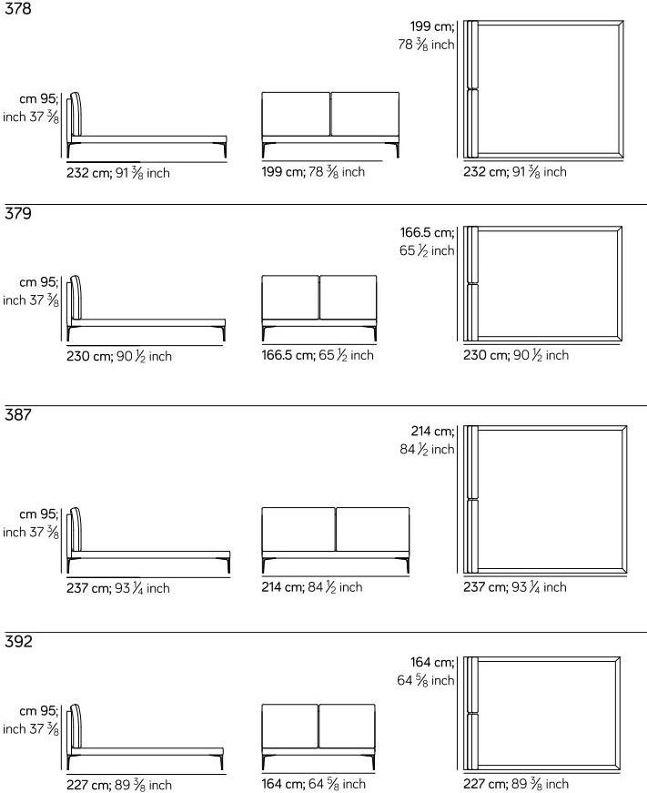 AMURA Двуспальная кровать с мягким изголовьем Segno Am018.374 - Вид №7