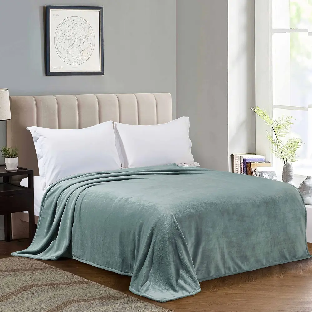 Плед Apsarusas 180x200 см фланель цвет зелёный Santreyd STLM-2194269 - Вид №2