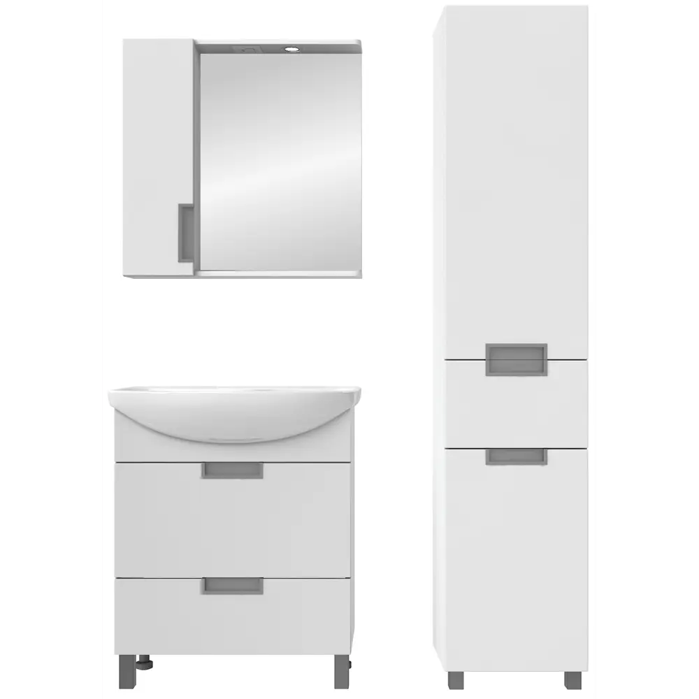 Пенал для ванной напольный Vigo Венто 40 см цвет белый STLM-2170241 - Вид №4