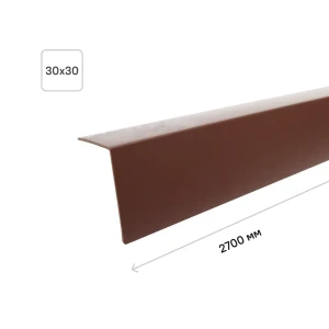 Угол ПВХ 30x30x2700 мм цвет коричневый 84267827 STLM-2177699