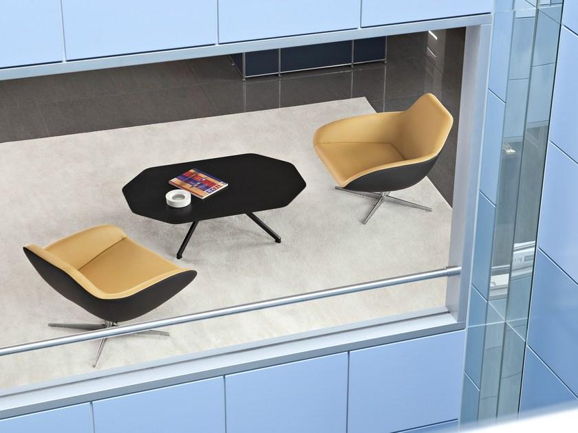 ALMA DESIGN Вращающееся кресло из ткани с 4 спицами и подлокотниками X big sun-id-1475796 - Вид №3