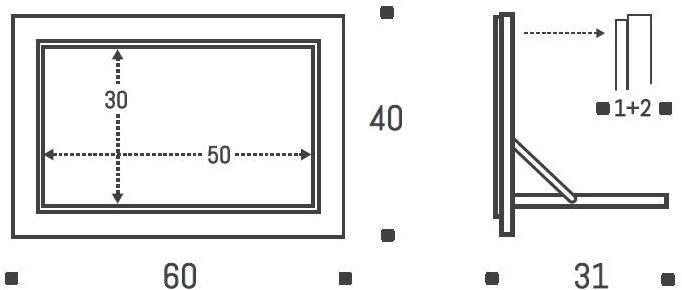 AMBIVALENZ Складная фанерная полка Fläpps shelf 60×40-1 Fl150040 - Вид №4
