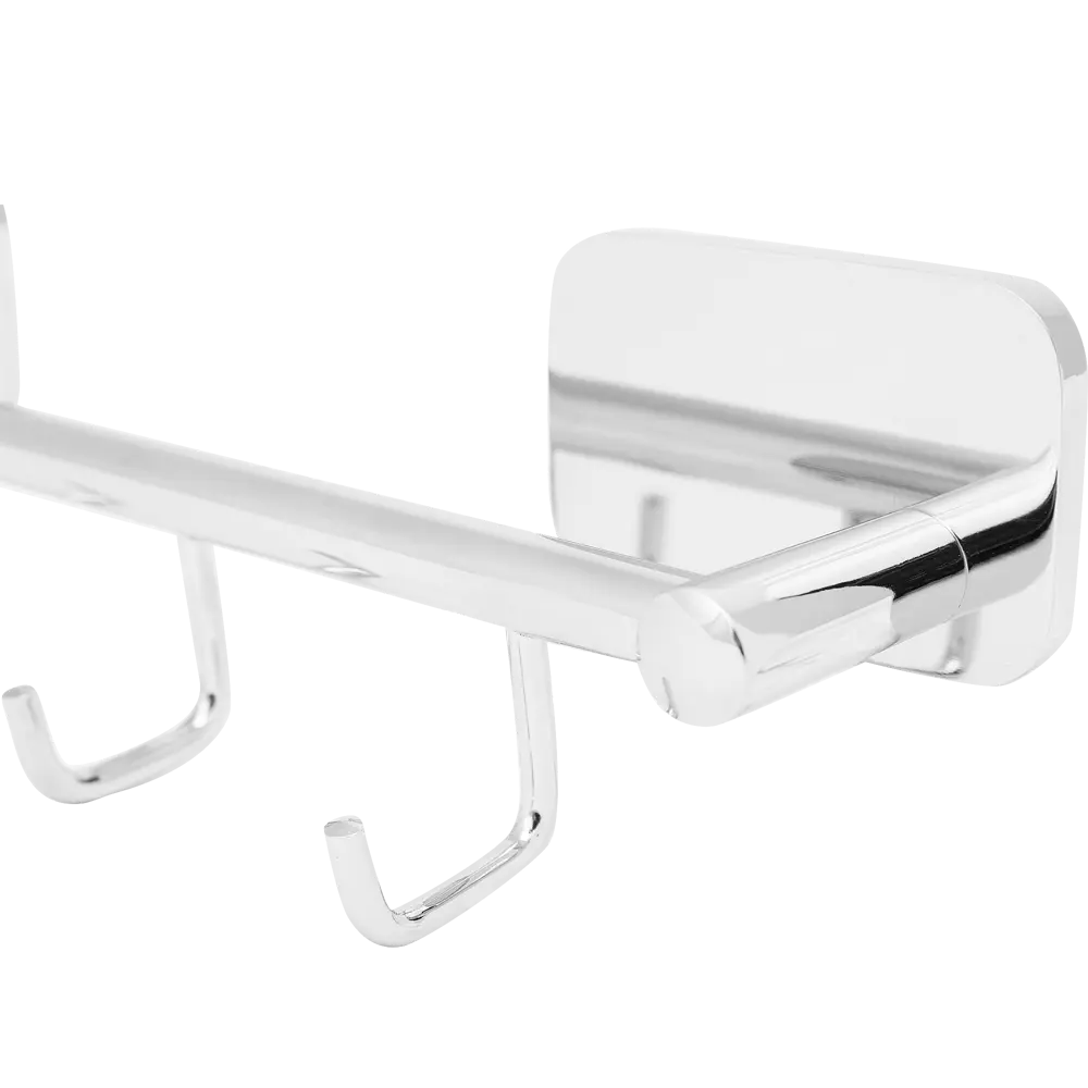 Планка «Kraft», 4 крючка, 25 см, цвет хром BRISSEN STLM-2159572 - Вид №1