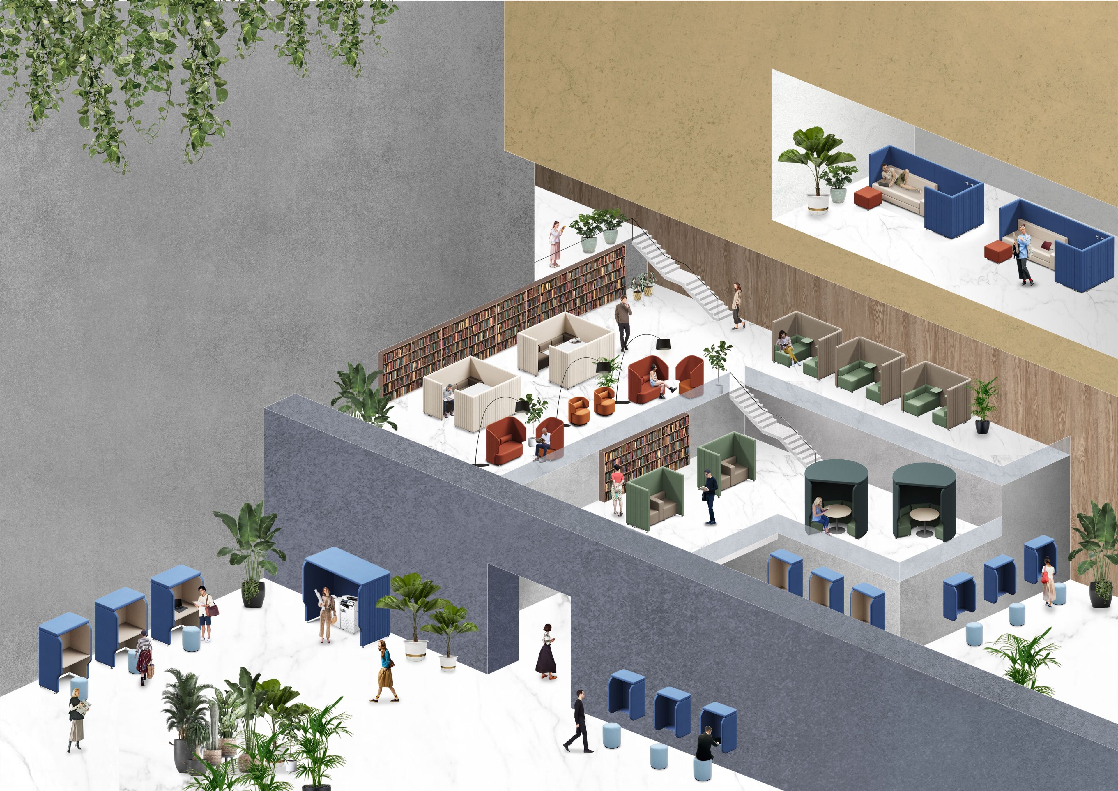 Офисный остров ткань Adrenalina Maji Systems ARCH-00101140 - Вид №3