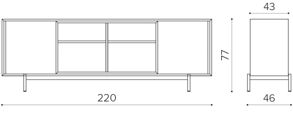 BL C220 Blade 220cm cupboard True Design Blade Cabinet  - Вид №1
