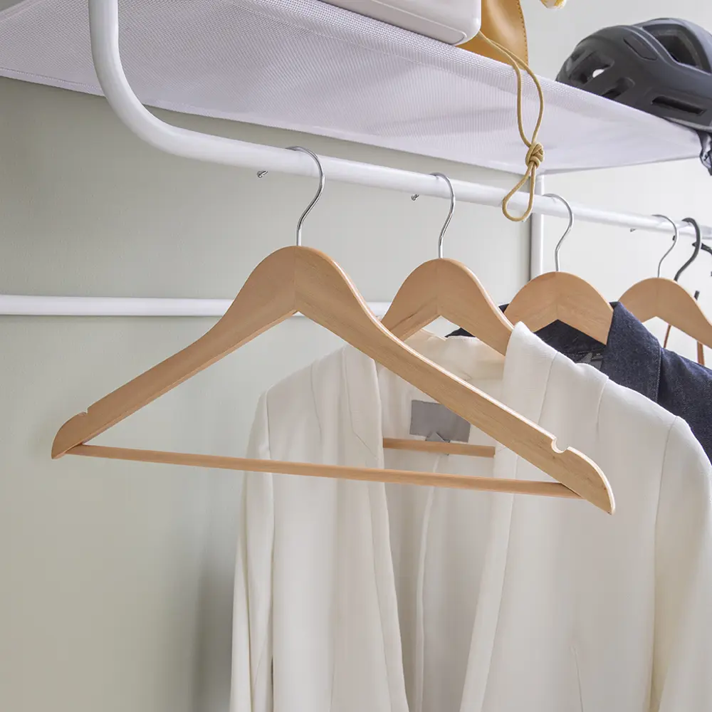 Плечики для одежды KONSENSA 44.5 см дерево цвет натуральное дерево 4 шт STLM-2075162 - Вид №6