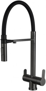 Смеситель ZorG Magnit SZR-3030 GRAFIT для кухонной мойки, графит