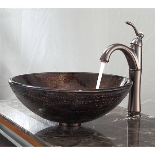 GV580-12mm-FVS1005BN Накладная раковина на столешницу  прямоугольная Krausru 