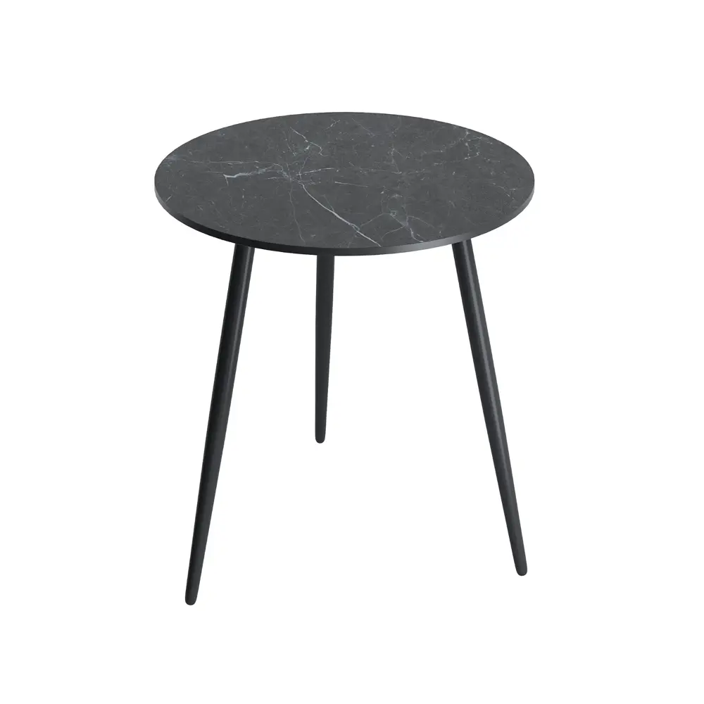 Стол кухонный Triniti 75x75x75 см круг металл цвет черный мрамор Santreyd STLM-2158112