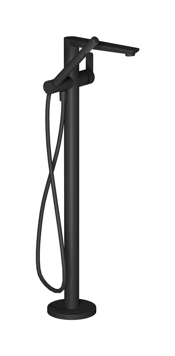 Напольный смесиель для ванны с встроенным душем. WE ARE IB c6399np Matt Black C-67