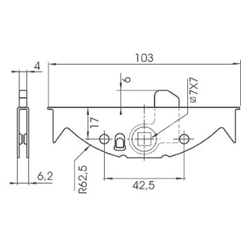 Завертка оконная AS202 ZN Santreyd LK01-902