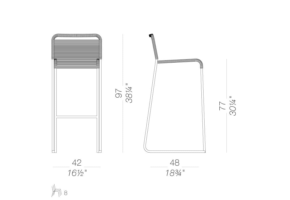 Табурет Lapalma ARIA OUTDOOR ARCH-00062887 - Вид №4