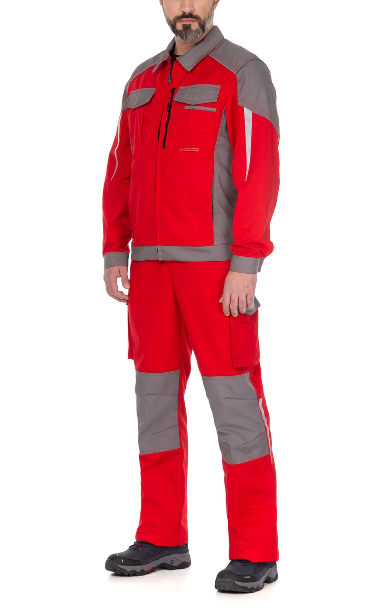 64648 Костюм  NEW 2 красный с серым STATUS  Летняя спецодежда  размер 64-66/170-176  - Вид №15