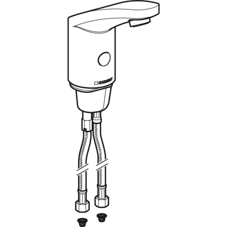 116.255.21.1 Смеситель для раковины Geberit тип 185, питание от батарей Geberit  - Вид №1