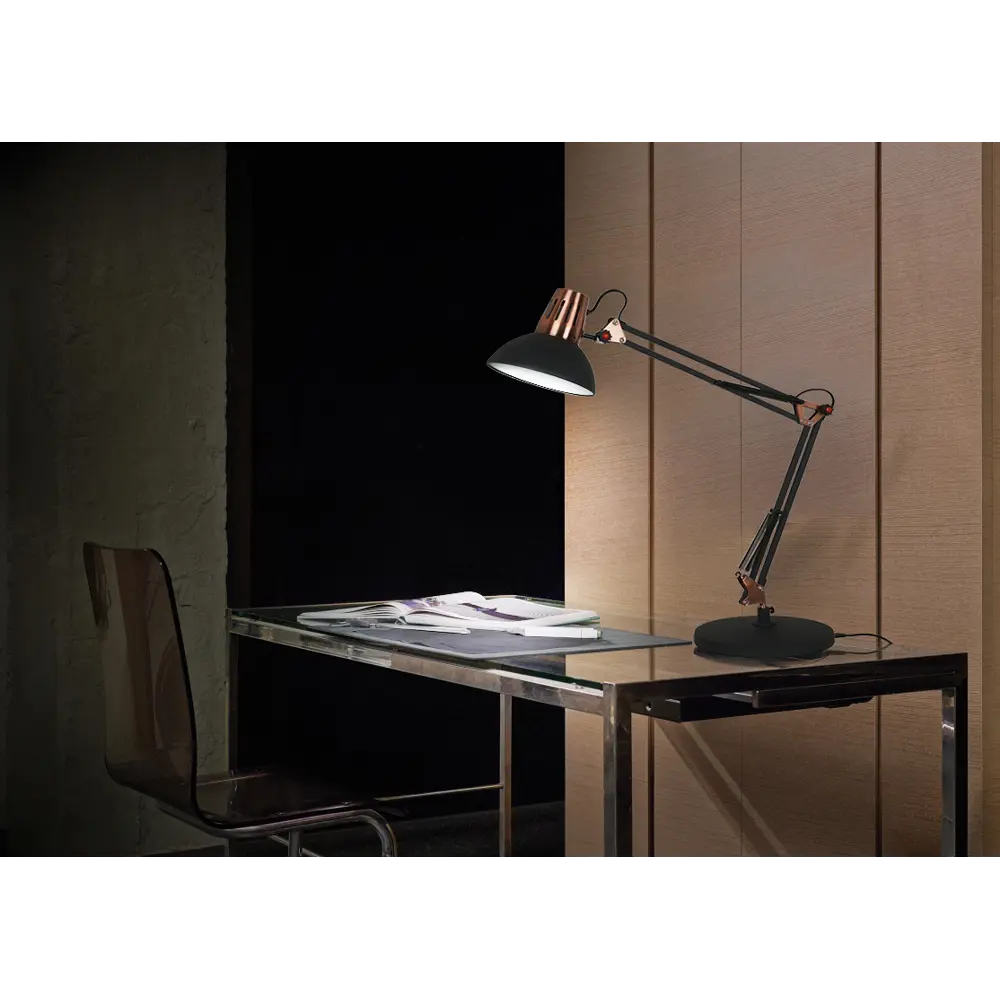 Рабочая лампа настольная Camelion Berlin, цвет серый/медь STLM-2185353 - Вид №8
