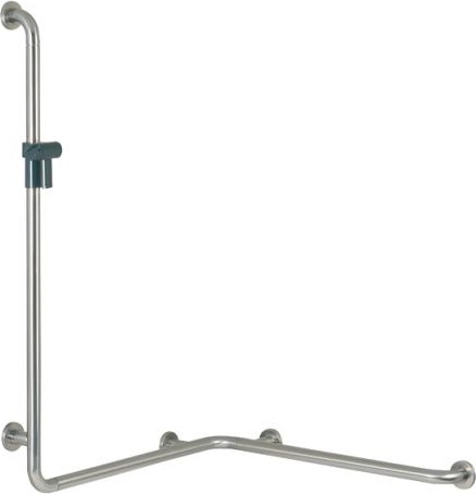 805.35.210L Поручень для душа с держателем для душа, левая версия HEWI Greifen 